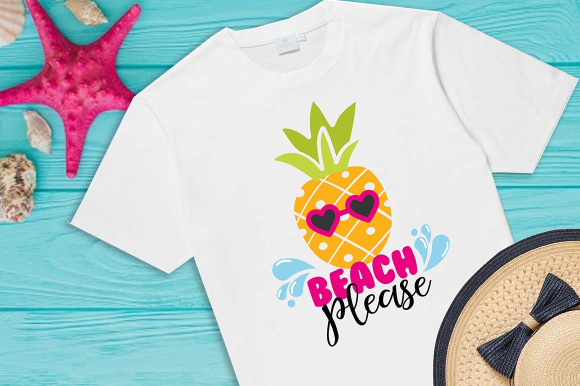 Beach Please Cut File: Graphics for T-Shirt Designs