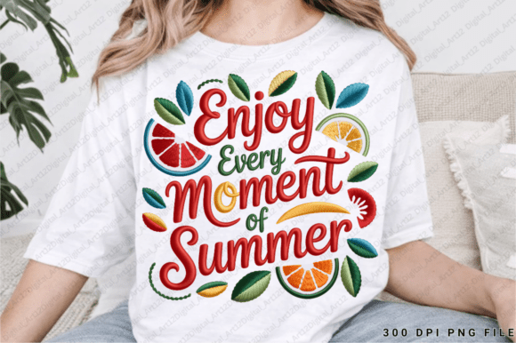 Enjoy Every Moment of Summer Sublimation Graphics for T-Shirt Designs