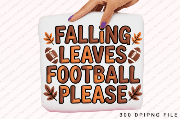 Falling Leaves Football Please PNG Graphics