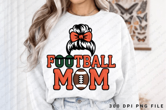 Football Mom Sublimation PNG: Graphics for T-Shirt Designs