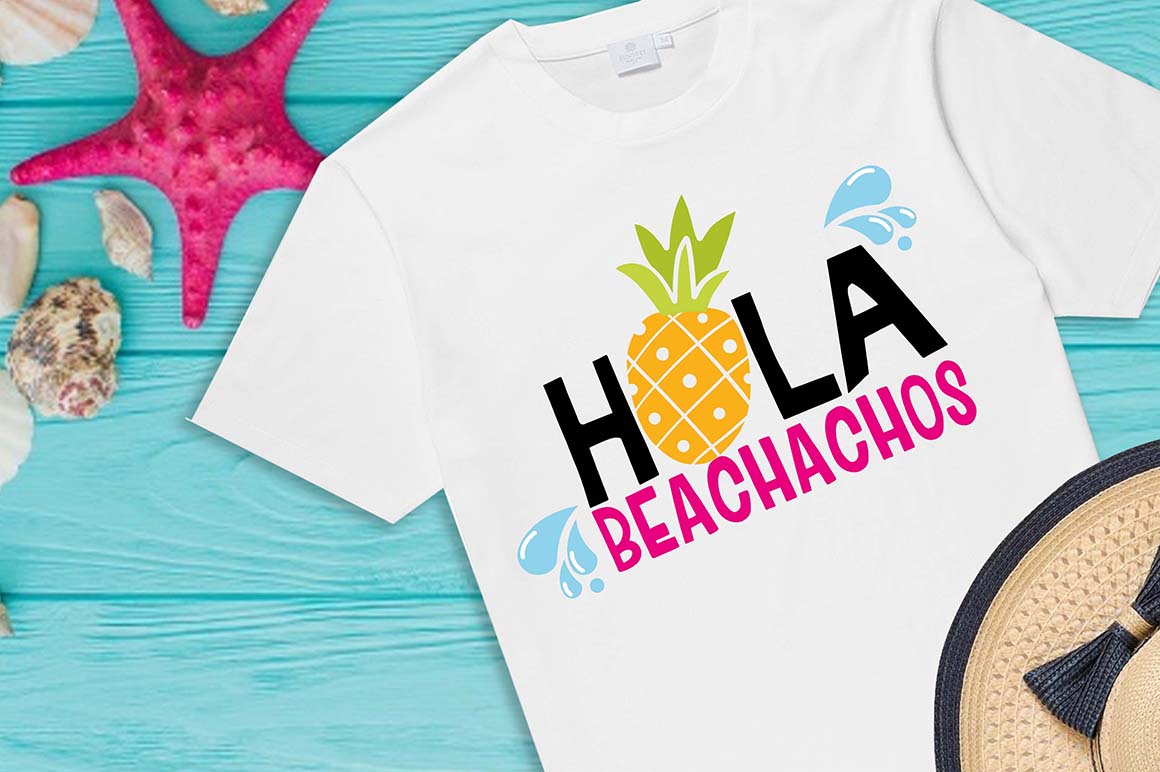 Hola Beachachos Cut File Graphics for T-Shirt Designs