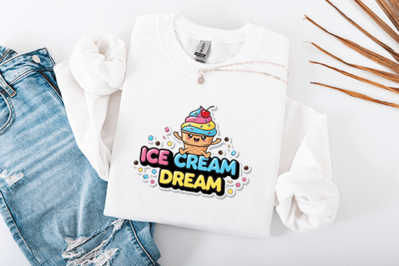 Ice Cream Dream SVG: Kawaii Sundae Graphics & T-Shirt Designs