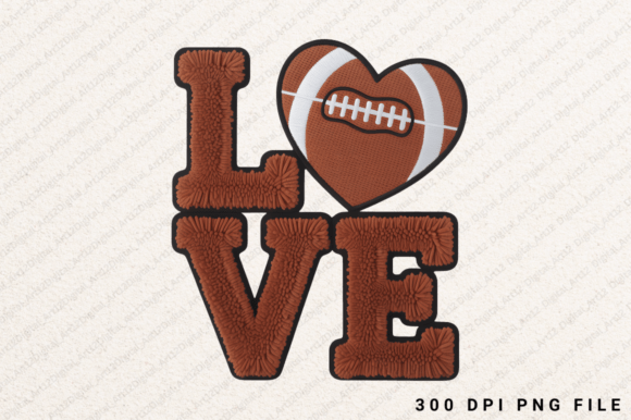 Love Sublimation PNG, Football Mom Graphics for T-Shirt Designs