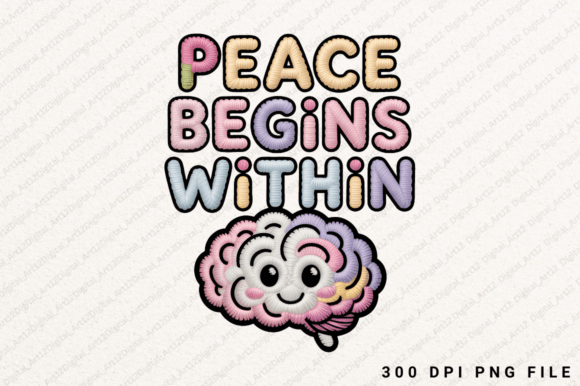 Peace Begins Within Sublimation PNG – Graphics & T-Shirt