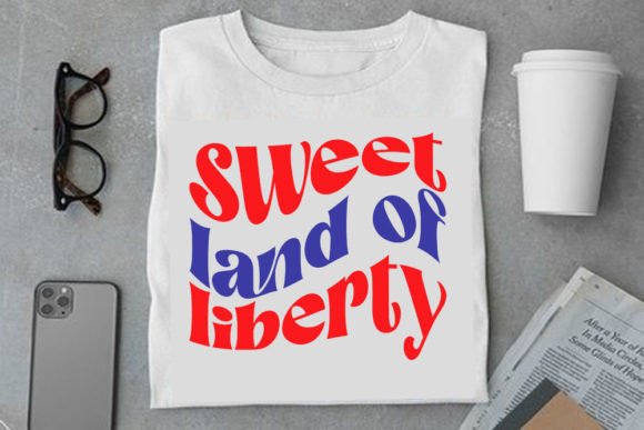 Retro 4th July Design, Sweet Land of Graphics