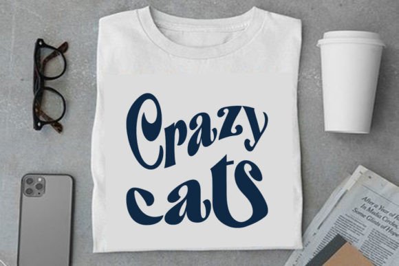 Retro Cat Design, Crazy Cats