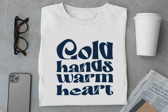 Retro Cat Design, Gold Hands Warm Heart