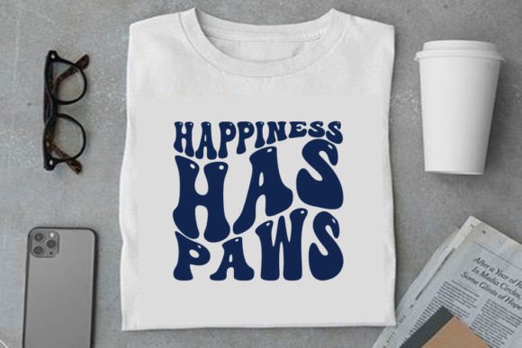 Retro Dog Design, Happiness Has Paws