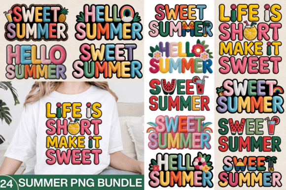 Summer Sublimation Bundle: Graphics for T-Shirt Designs