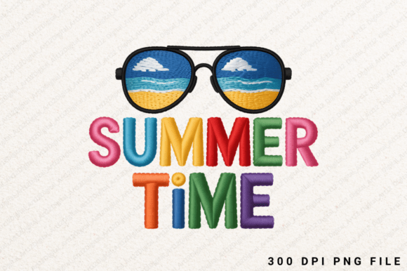 Summer Time Sublimation PNG for Graphics and T-Shirt Designs